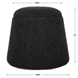 Gumdrop Ottoman, Black - comfortable ottoman for any room | Image 4 | InSTYLE Home & Rugs