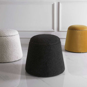 Gumdrop Ottoman, Black - comfortable ottoman for any room | Image 1 | InSTYLE Home & Rugs