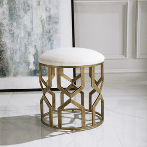 Trellis Accent Stool - compact and stylish design | Image 1 | InSTYLE Home & Rugs