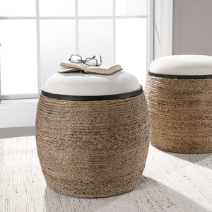 Island Ottoman, Small Round - compact and stylish design | Image 3 | InSTYLE Home & Rugs