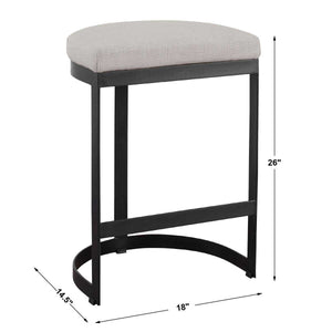 Ivanna Counter Stool, Black - perfect for modern counters | Image 6 | InSTYLE Home & Rugs