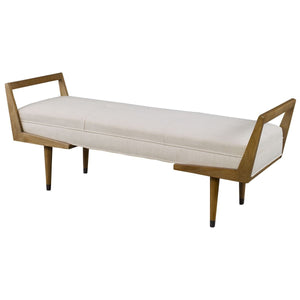 Waylon Bench, Ivory - perfect for entryways or patios | Image 3 | InSTYLE Home & Rugs