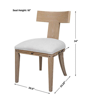 Idris Armless Chair, Natural - comfortable seating for dining and office spaces | Image 8 | InSTYLE Home & Rugs