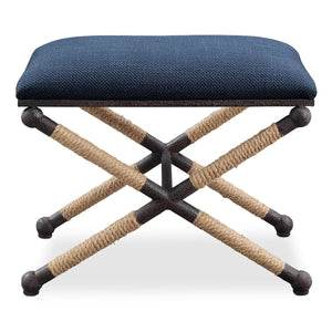 Firth Small Bench, Navy - stylish bench for any space | Image 2 | InSTYLE Home & Rugs