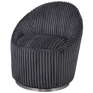 Crue Swivel Chair, Gunmetal - durable construction for long-lasting use | Image 3 | InSTYLE Home & Rugs