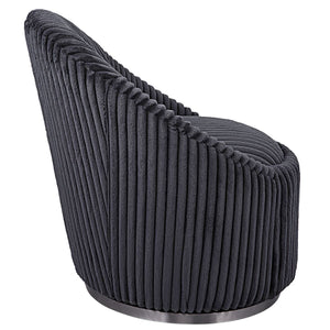 Crue Swivel Chair, Gunmetal - durable construction for long-lasting use | Image 4 | InSTYLE Home & Rugs