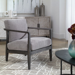 Brunei Accent Chair, Gray - compact accent chair for adding personality to any room | Image 1 | InSTYLE Home & Rugs