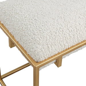 Paradox Small Bench, Gold - perfect for entryways or patios | Image 6 | InSTYLE Home & Rugs