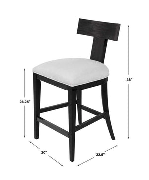 Idris Counter Stool, Charcoal - ergonomic design for comfort | Image 6 | InSTYLE Home & Rugs