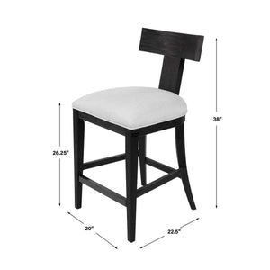 Idris Counter Stool, Charcoal - ergonomic design for comfort | Image 7 | InSTYLE Home & Rugs
