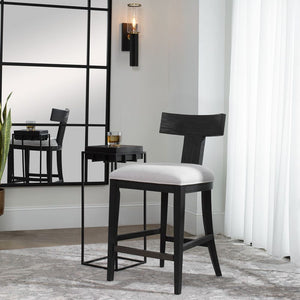 Idris Counter Stool, Charcoal - ergonomic design for comfort | Image 5 | InSTYLE Home & Rugs
