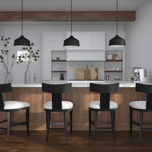 Idris Counter Stool, Charcoal - ergonomic design for comfort | Image 1 | InSTYLE Home & Rugs