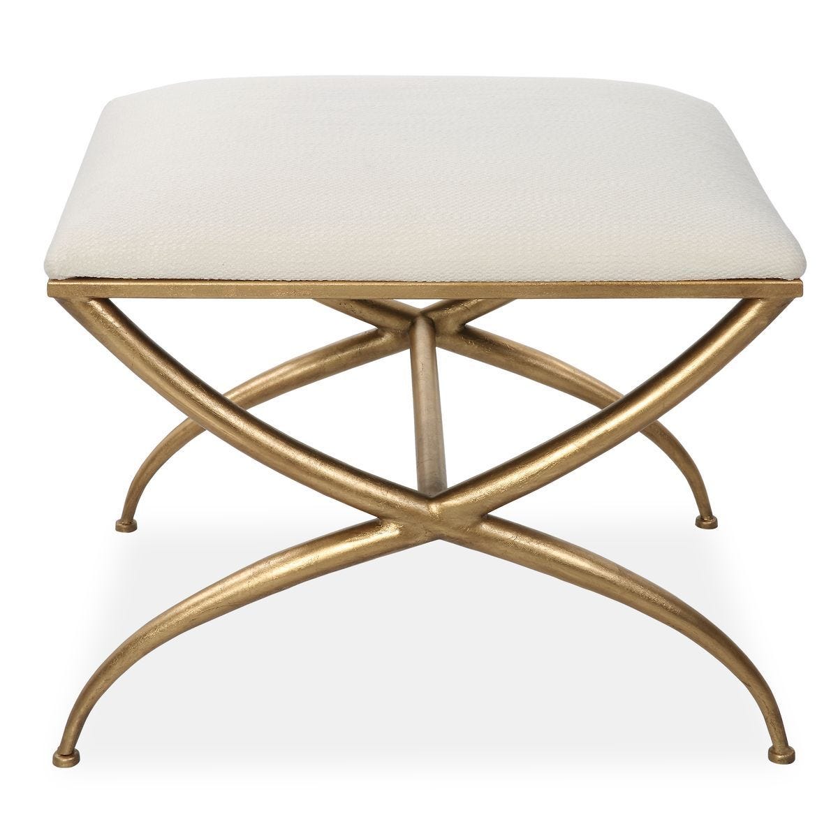 Crossing Small Bench, White - durable bench with modern style | Image 2 | InSTYLE Home & Rugs