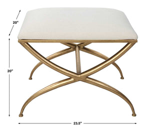 Crossing Small Bench, White - durable bench with modern style | Image 6 | InSTYLE Home & Rugs