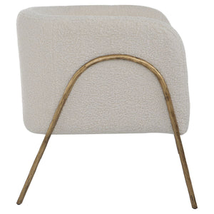Jacobsen Accent Chair, Natural Shearling - modern accent chair with comfortable cushioning and sleek design | Image 3 | InSTYLE Home & Rugs