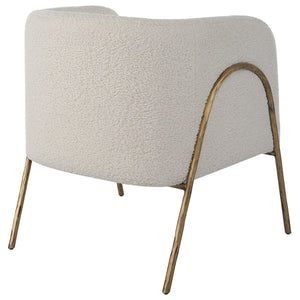Jacobsen Accent Chair, Natural Shearling - modern accent chair with comfortable cushioning and sleek design | Image 4 | InSTYLE Home & Rugs