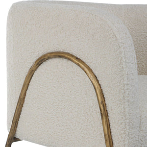 Jacobsen Accent Chair, Natural Shearling - modern accent chair with comfortable cushioning and sleek design | Image 5 | InSTYLE Home & Rugs