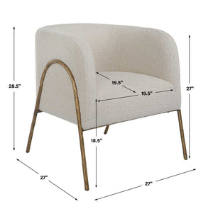 Jacobsen Accent Chair, Natural Shearling - modern accent chair with comfortable cushioning and sleek design | Image 8 | InSTYLE Home & Rugs