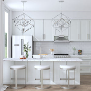 Ivanna Counter Stool, Silver - perfect for modern counters | Image 1 | InSTYLE Home & Rugs