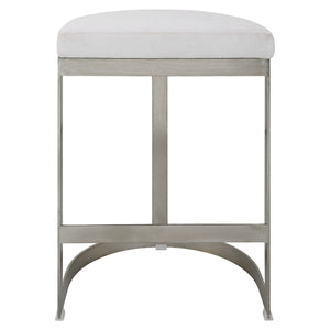 Ivanna Counter Stool, Silver - perfect for modern counters | Image 3 | InSTYLE Home & Rugs
