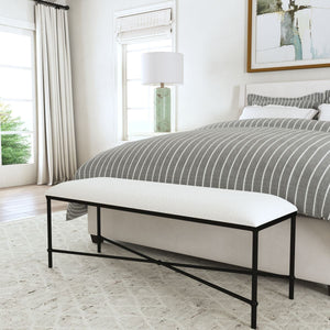 Avenham Bench, Black - perfect for entryways or patios | Image 6 | InSTYLE Home & Rugs