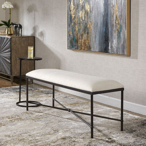 Avenham Bench, Black - perfect for entryways or patios | Image 5 | InSTYLE Home & Rugs