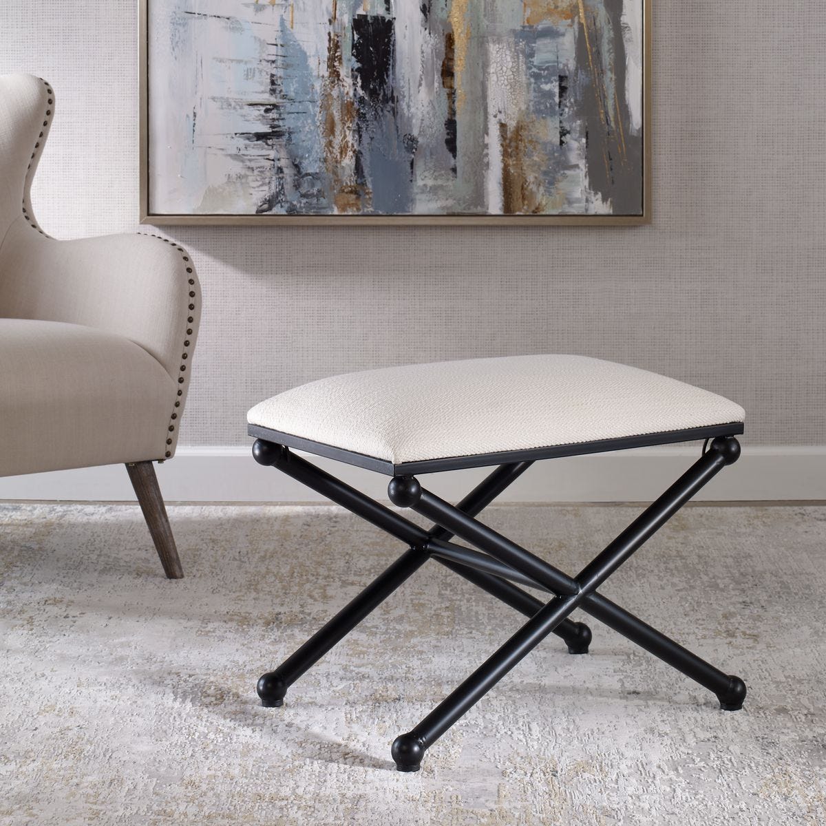 Andrews Small Bench - durable bench with modern style | Image 1 | InSTYLE Home & Rugs