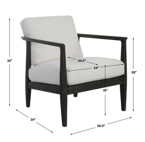 Brunei Accent Chair, White - stylish accent chair to elevate your living room decor | Image 9 | InSTYLE Home & Rugs
