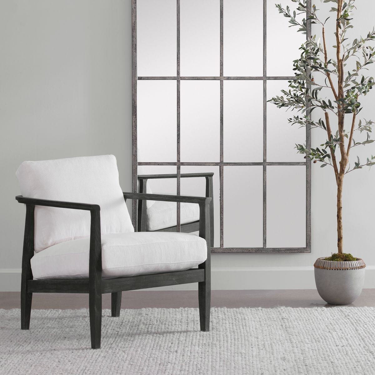 Brunei Accent Chair, White - stylish accent chair to elevate your living room decor | Image 1 | InSTYLE Home & Rugs