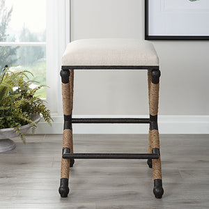 Firth Counter Stool, Oatmeal - perfect for modern counters | Image 7 | InSTYLE Home & Rugs
