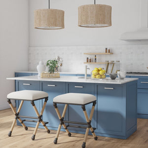 Firth Counter Stool, Oatmeal - perfect for modern counters | Image 1 | InSTYLE Home & Rugs