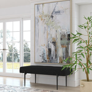 Olivier Bench, Black - perfect for entryways or patios | Image 7 | InSTYLE Home & Rugs