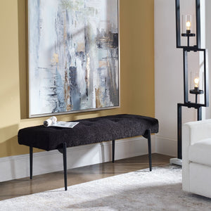 Olivier Bench, Black - perfect for entryways or patios | Image 6 | InSTYLE Home & Rugs