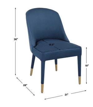 Brie Armless Chair, Sapphire, 2 Per Box, Priced Each - durable construction for long-lasting use | Image 7 | InSTYLE Home & Rugs