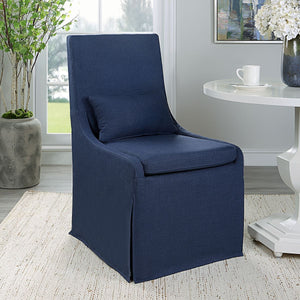 Coley Armless Chair, Denim - durable construction for long-lasting use | Image 7 | InSTYLE Home & Rugs