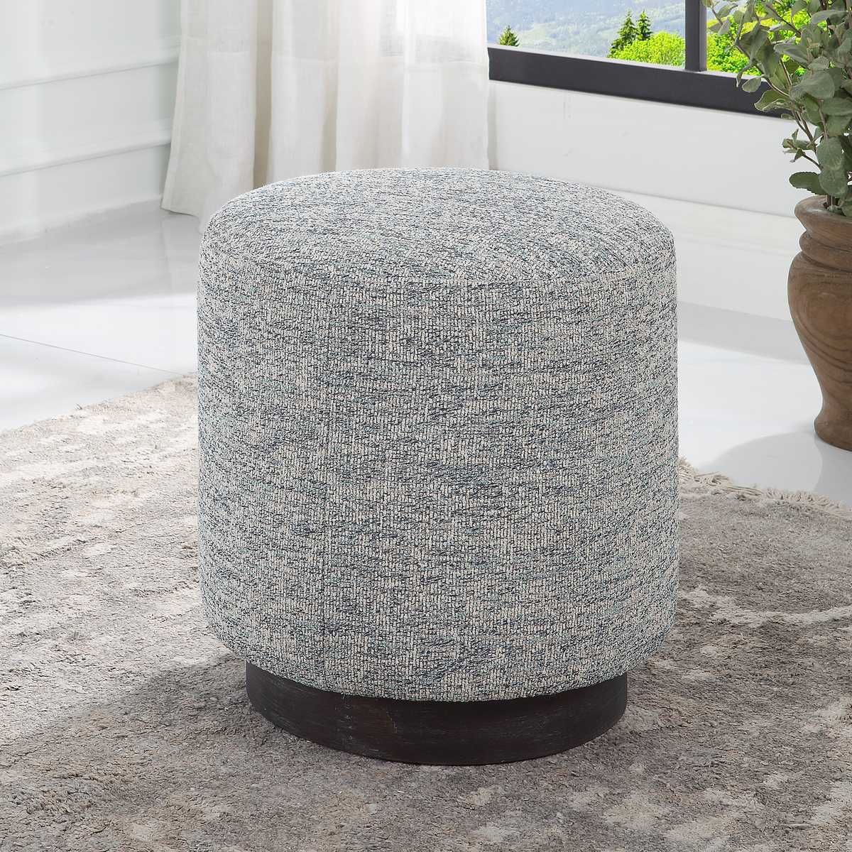 Avila Ottoman, Tweed - chic ottoman for living rooms | Image 1 | InSTYLE Home & Rugs