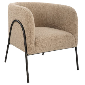 Jacobsen Accent Chair, Latte Shearling - stylish accent chair to elevate your living room decor | Image 3 | InSTYLE Home & Rugs