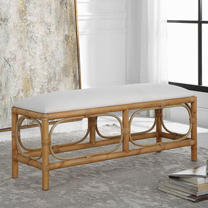 Laguna Bench, White - durable bench with modern style | Image 6 | InSTYLE Home & Rugs