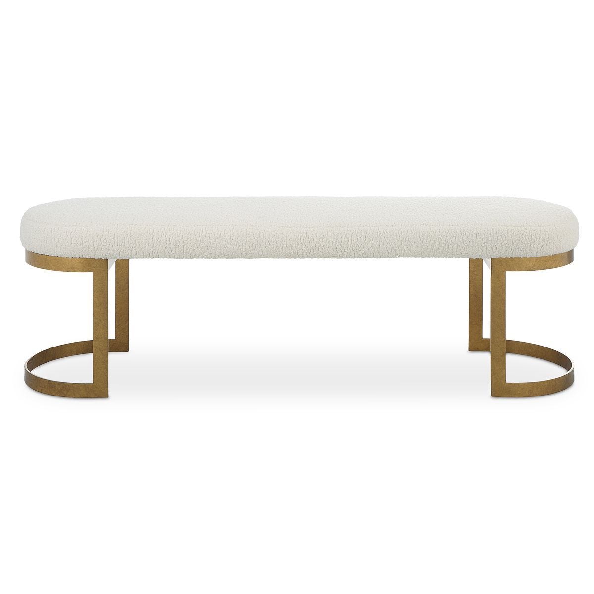 Infinity Bench, Gold - perfect for entryways or patios | Image 2 | InSTYLE Home & Rugs