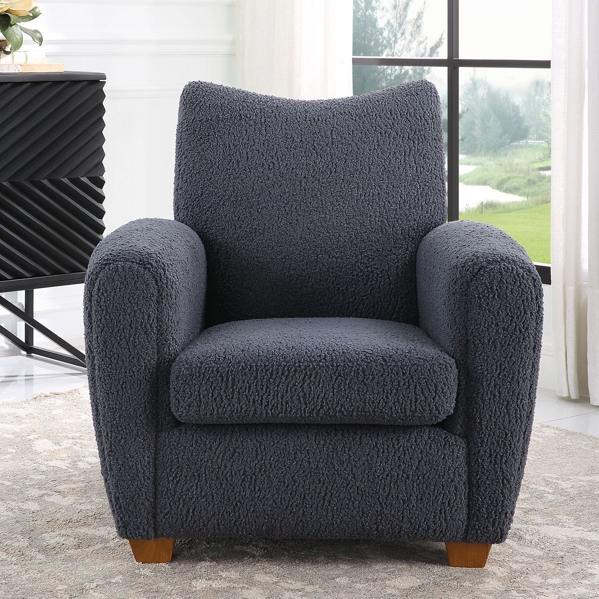Teddy Accent Chair, Slate - compact accent chair for adding personality to any room | Image 1 | InSTYLE Home & Rugs