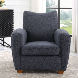 Teddy Accent Chair, Slate - compact accent chair for adding personality to any room | Image 1 | InSTYLE Home & Rugs