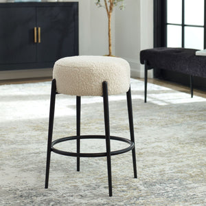 Arles Counter Stool, Black - ergonomic design for comfort | Image 1 | InSTYLE Home & Rugs