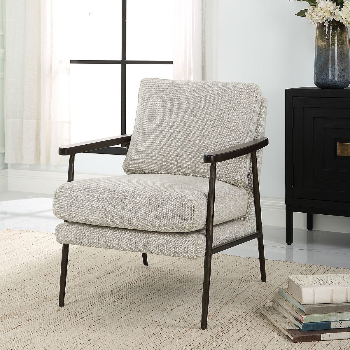 Sebastian Accent Chair - compact accent chair for adding personality to any room | Image 1 | InSTYLE Home & Rugs