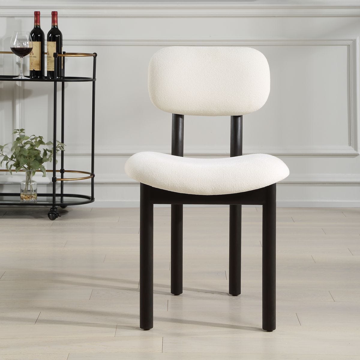 Sculpt Dining Chair, White, 2 Per Box, Priced Each - elegant seating for dining areas | Image 1 | InSTYLE Home & Rugs