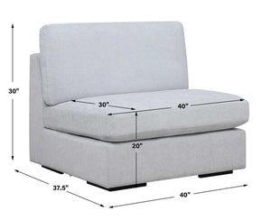 Refuge Sofa, Armless, Cloud Blue 23853-A - luxury sofa for any space | Image 6 | InSTYLE Home & Rugs