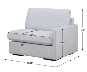 Refuge Sofa, Right Arm Facing, Cloud Blue 23853-R - stylish seating for your home | Image 7 | InSTYLE Home & Rugs