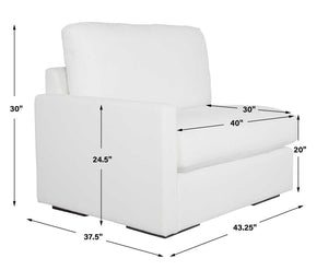 Refuge Sofa, Left Arm Facing, Arctic White 23854-L - luxury sofa for any space | Image 8 | InSTYLE Home & Rugs