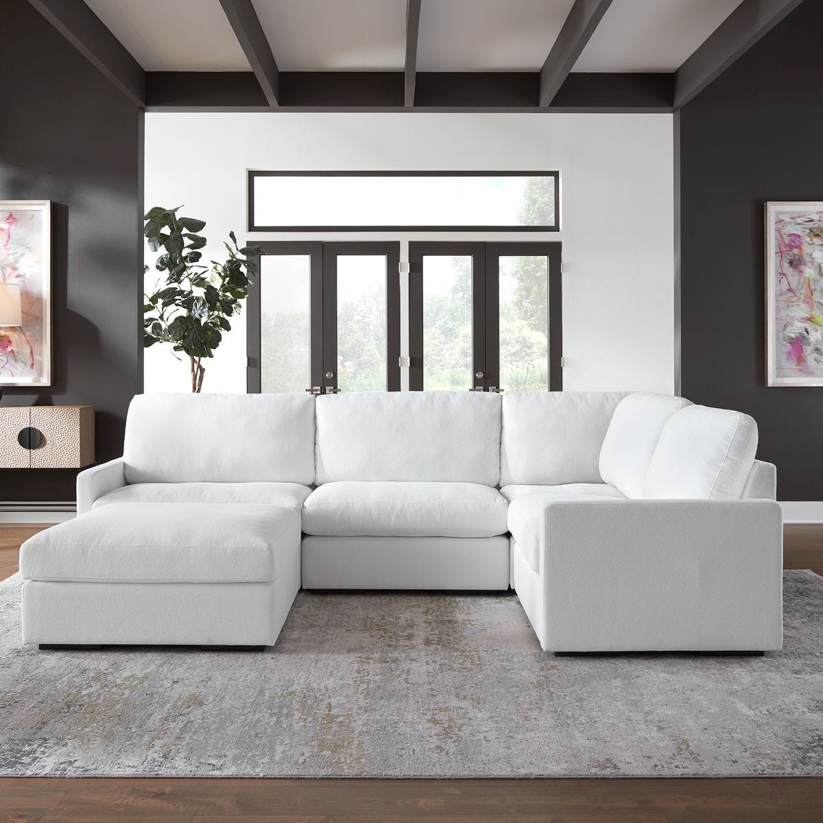 Refuge Sofa, Ottoman, Arctic White 23854-O - luxury sofa for any space | Image 1 | InSTYLE Home & Rugs