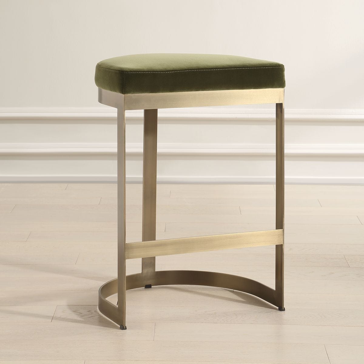 Ivanna Counter Stool, Brass - sleek stools for kitchen bars | Image 1 | InSTYLE Home & Rugs
