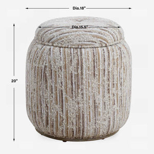 Dialogue Ottoman, Tan - comfortable ottoman for any room | Image 7 | InSTYLE Home & Rugs